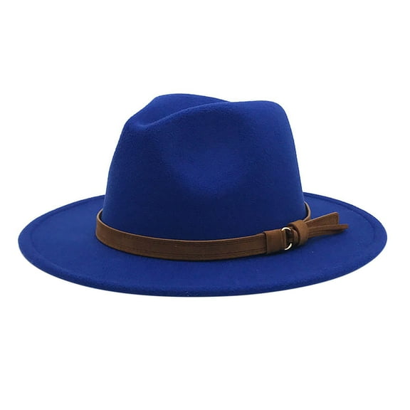 Beret Hats For Women Halloween Windfall Men & Women Vintage Wide Brim Fedora With Belt Buckle