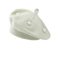 thumbnail image 1 of Beret Hats for Toddler Girls Cute Pompom Wool Knitted Beanies Winter Caps Christmas Gifts Baby Girl Berets 3M-4T, Mint Green Free Size, 1 of 3