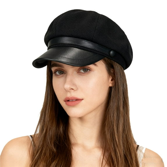 Beret Hats for Women Wool Fashion Newsboy Hats for Women Winter Warm Pageboy Cabbie Cap Beret Black Beret Leather Beret Hats for women