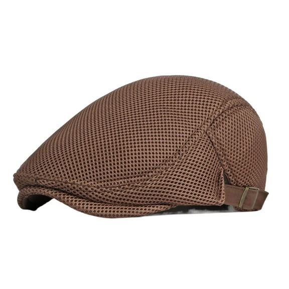 Beret Men's Summer British Retro Solid Color Hollow Mesh Peaked Cap Female Casual Sun-Proof Sunshade Advance Hats
