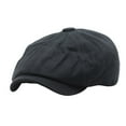 thumbnail image 1 of Berets CQXIDFH Unisex British Peaked Cap, Washed Breathable Forward Hat, Retro Stylish Daily Headwear for Men Women, Baseball Caps Men (Black, One Size), 1 of 4