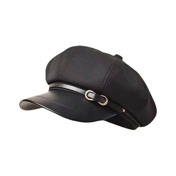 Berets CQXIDFH Unisex Flat Top Beret Cap, Comfort Breathable Casual Headwear for All Season, Sun Hats for Women (Black, One Size)
