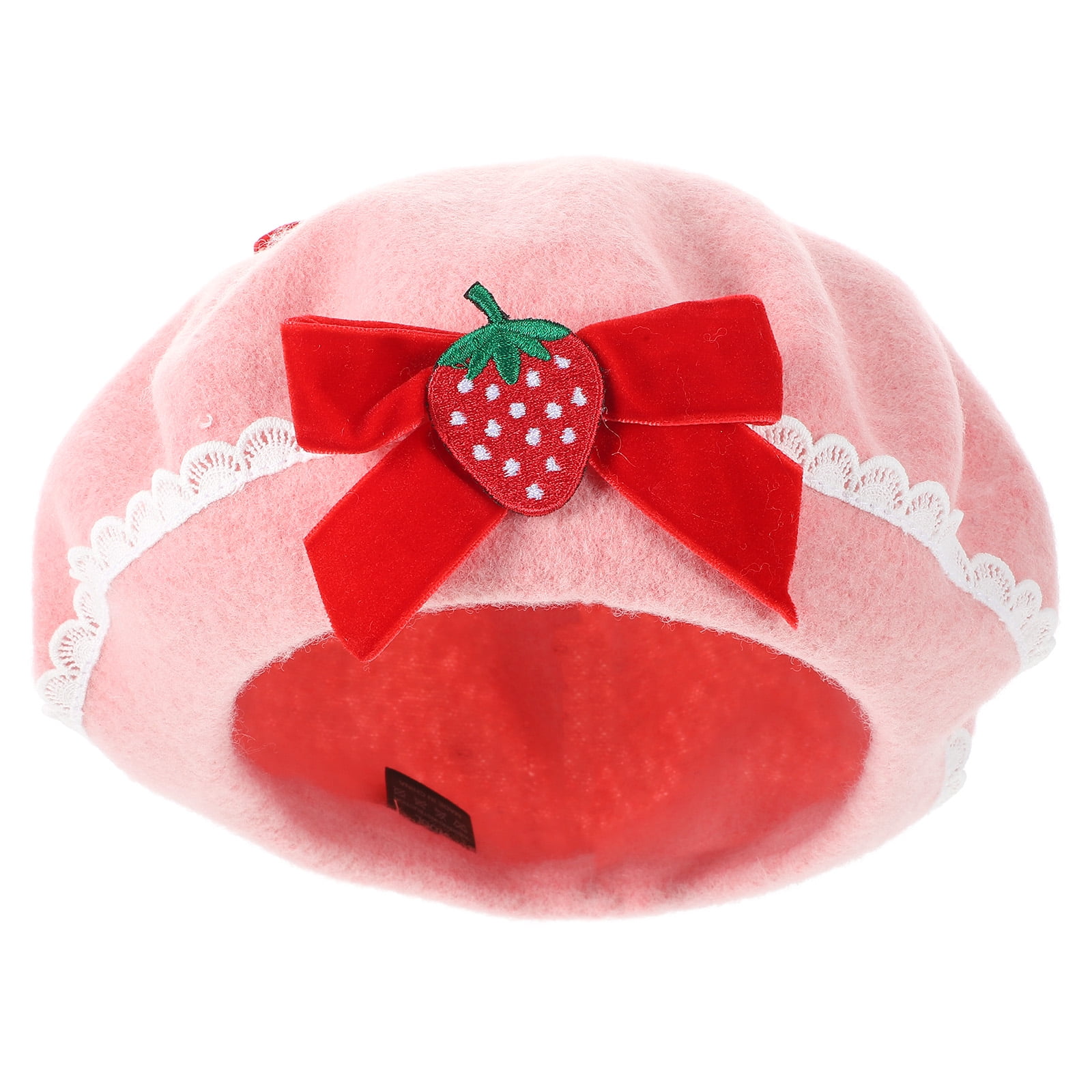 Berets Fashion Hat Female Strawberries Shortbread Outdoor Strawberry