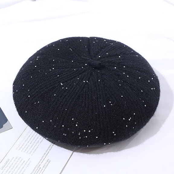 Berets Women's Autumn/Winter Knitted Hats with Velvet Winter Knitted Hats Wholesale Solid Color Women's Hats 1pcs