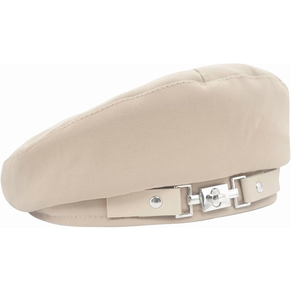 Berets for Women Classic French Hats Solid Color Cotton Artist Painter Cap with Metal Decorative Buckle