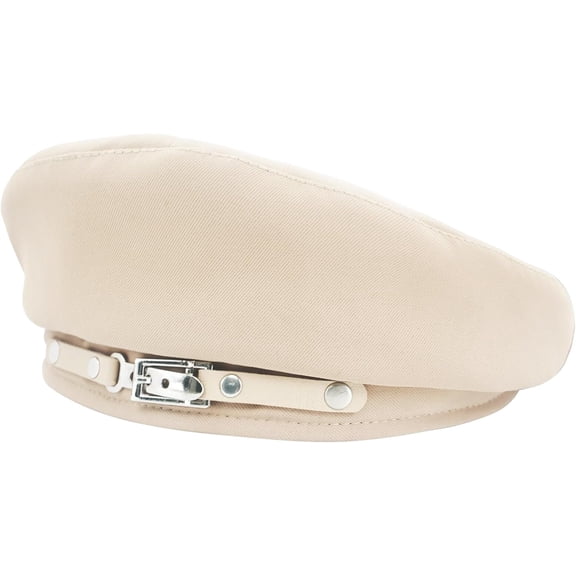 Berets for Women Classic French Hats Solid Color Cotton Artist Painter Cap with Metal Decorative Buckle