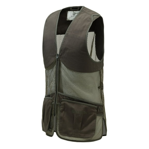 Beretta Full Mesh Shooting Vest, Brown Bark, Extra Large