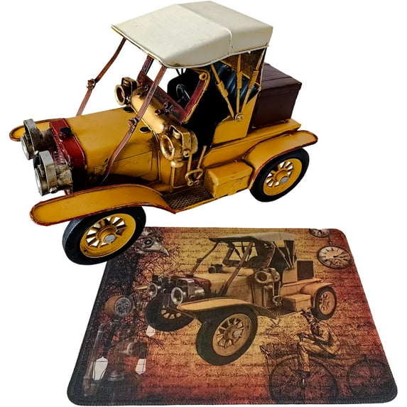 Berfutall-11'' Iron Classic Red Truck Pick-up Model Collectible Vehicle Decoration, Metal Truck Christmas Decor ，Unique Blend of Vintage, Rustic, Farmhouse Truck Decor for Table Top Decor. (A)