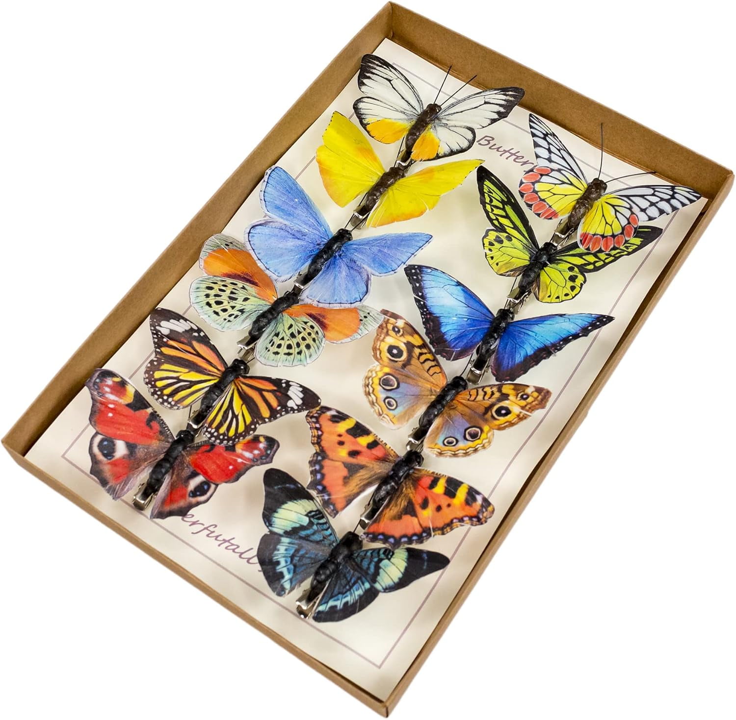 Berfutall-Artificial Feather 3D Butterfly Party Decorations Set of 12 Color Ornaments for Christmas Tree(C)…