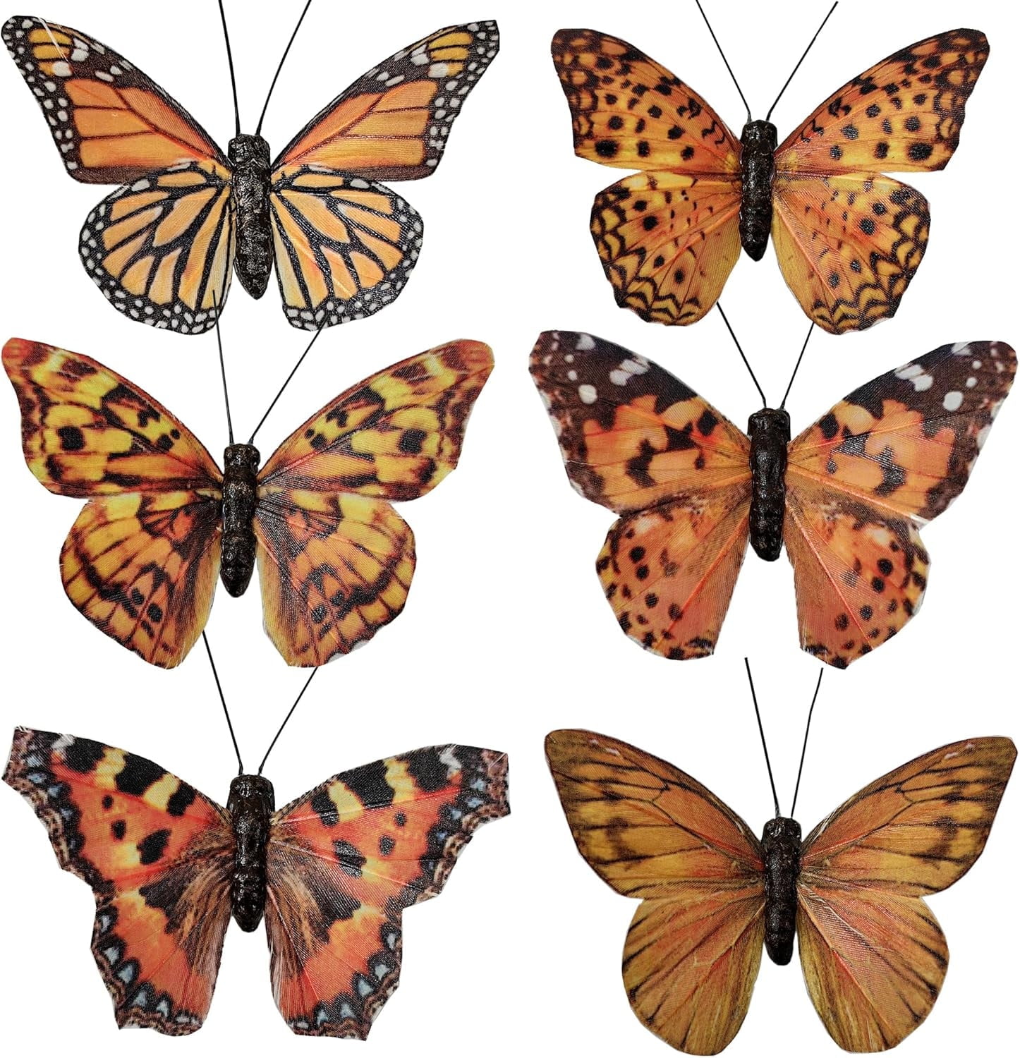 Berfutall-Artificial Feather 3D Butterfly Party Decorations Set of 12 Color Ornaments for Christmas Tree(C)…