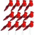 thumbnail image 1 of Berfutall-Cardinal Clip On Christmas Tree Ornament Decorations - Red Feathers Set of 12 Pieces Each is 2.8" Lon(A), 1 of 13