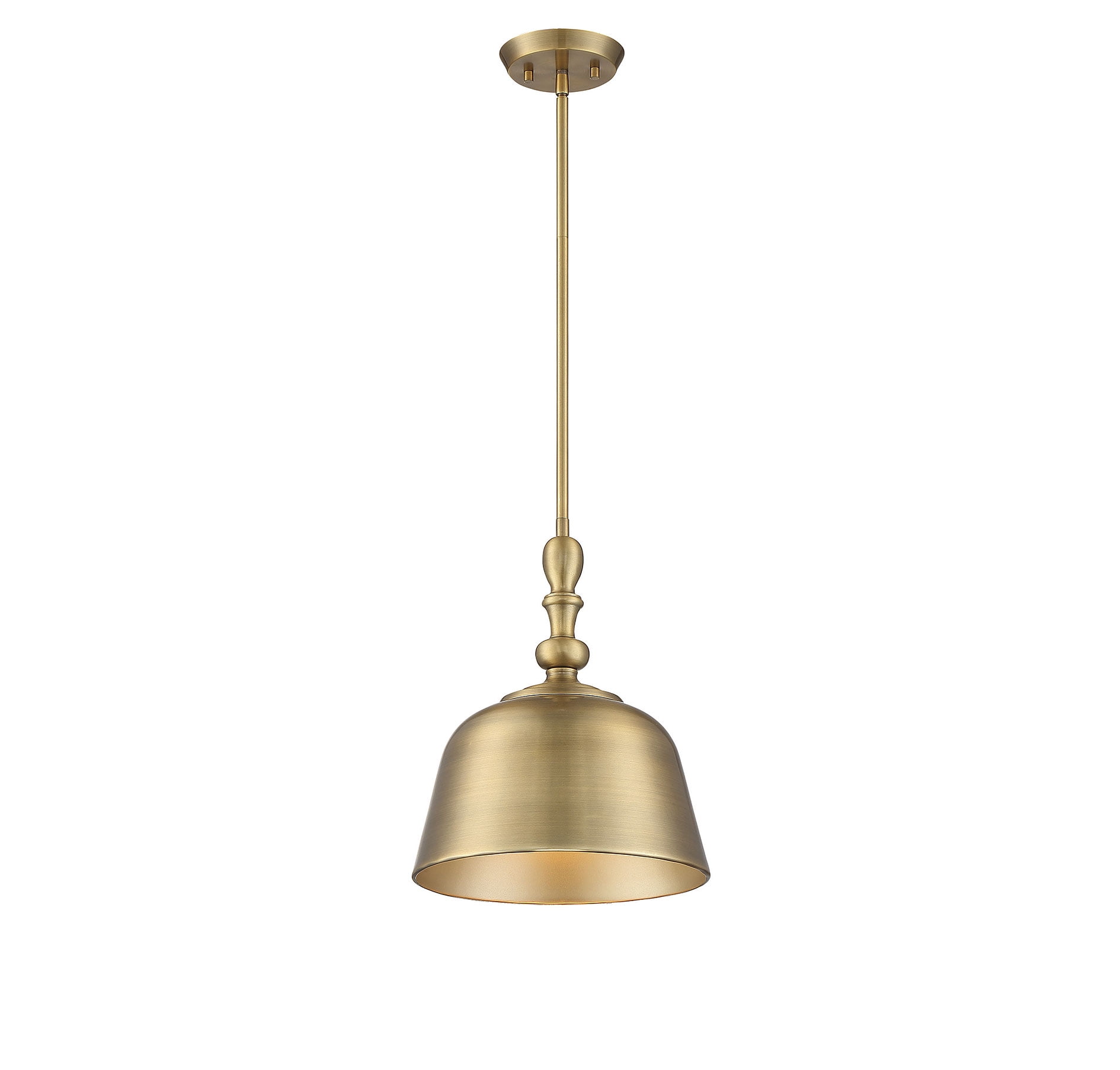 Berg 14" Warm Brass and Nickel 1-Light Pendant