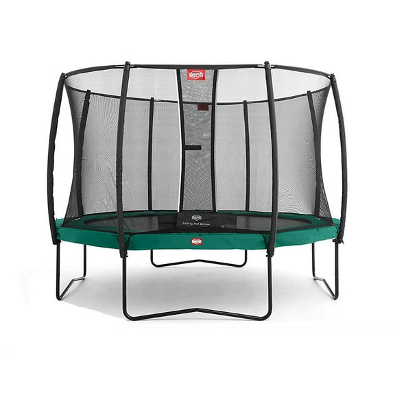 Berg Champion 14 Foot Outdoor Trampoline with Safety Enclosure Net, Green