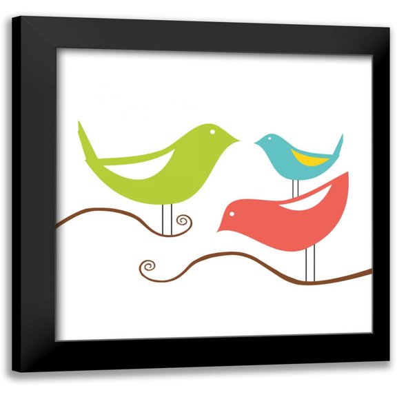 Berg, Sabine 12x12 Black Modern Framed Museum Art Print Titled - Song Birds I
