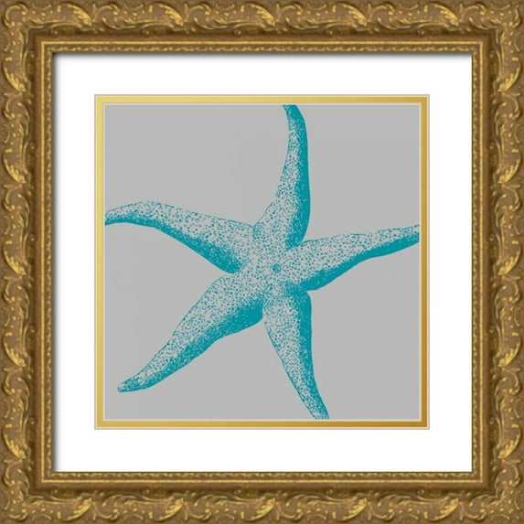 Berg, Sabine 12x12 Gold Ornate Wood Framed with Double Matting Museum Art Print Titled - Sea Stars II