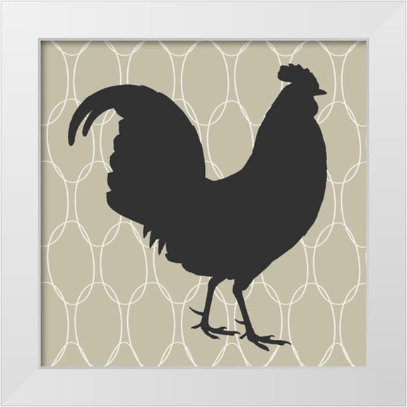 Berg, Sabine 12x12 White Modern Wood Framed Museum Art Print Titled - Cock-a-doodle-doo