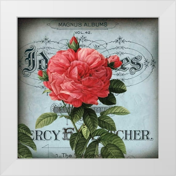 Berg, Sabine 12x12 White Modern Wood Framed Museum Art Print Titled - Petite Rose I