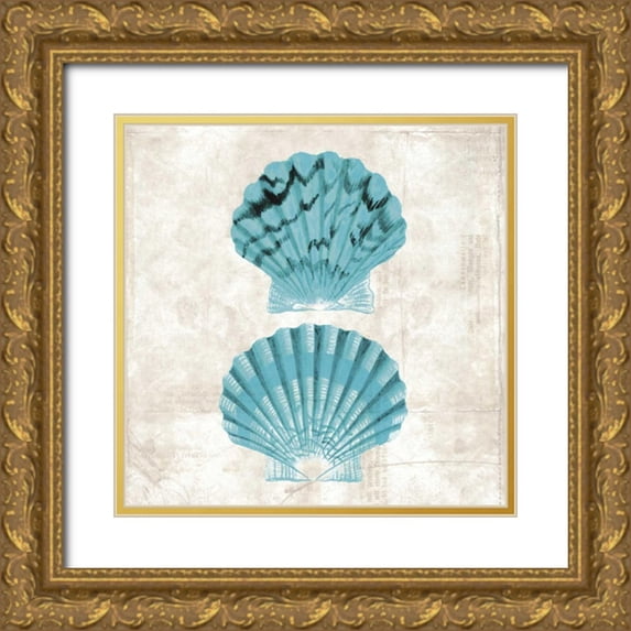 Berg, Sabine 20x20 Gold Ornate Wood Framed with Double Matting Museum Art Print Titled - Under the Sea IV