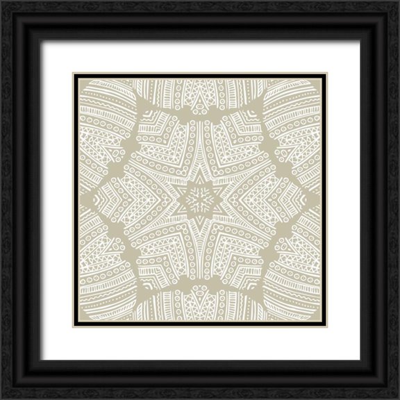 Berg, Sabine 26x26 Black Ornate Wood Framed with Double Matting Museum Art Print Titled - Kaleidoscope Duo II