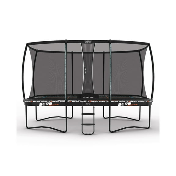 BERG Ultim Pro Bouncer 500 11'x16' Rectangle Above Ground Trampoline + Safety Net DLX XL