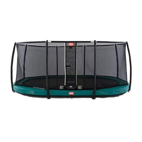 BERG Grand Champion 17' Oval Lo-Ground Trampoline with Enclosure