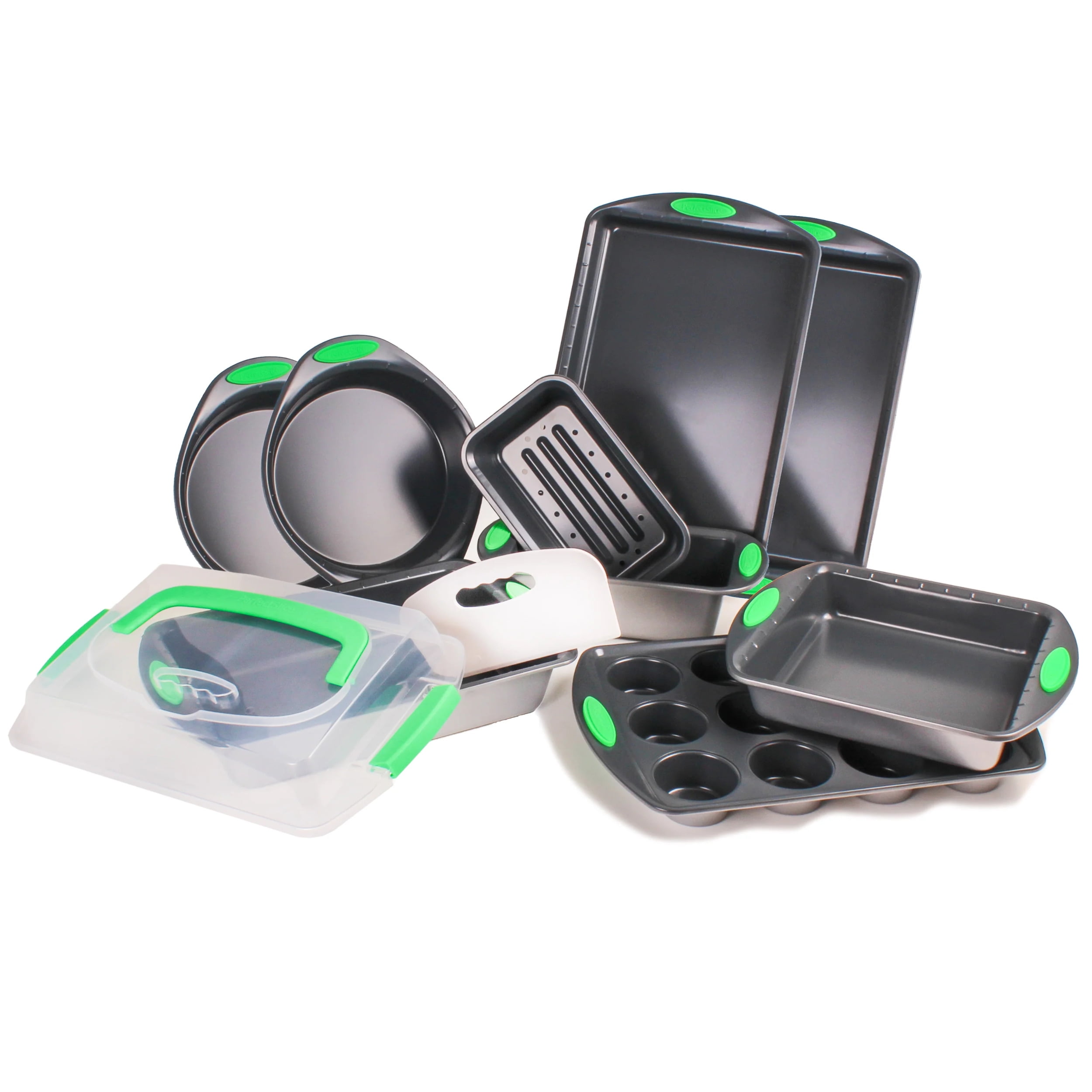 BergHOFF 11-Piece Silver and Green Non-Stick Bakeware Set