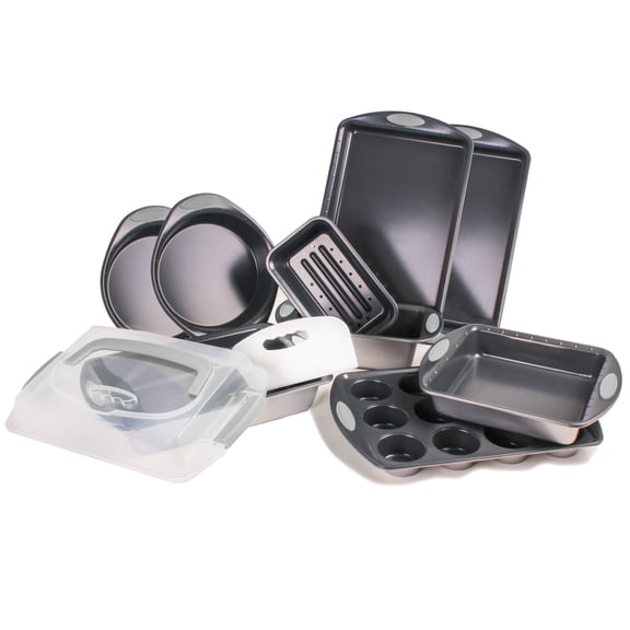 BergHOFF 11Pc Perfect Slice Bakeware Set, Silver