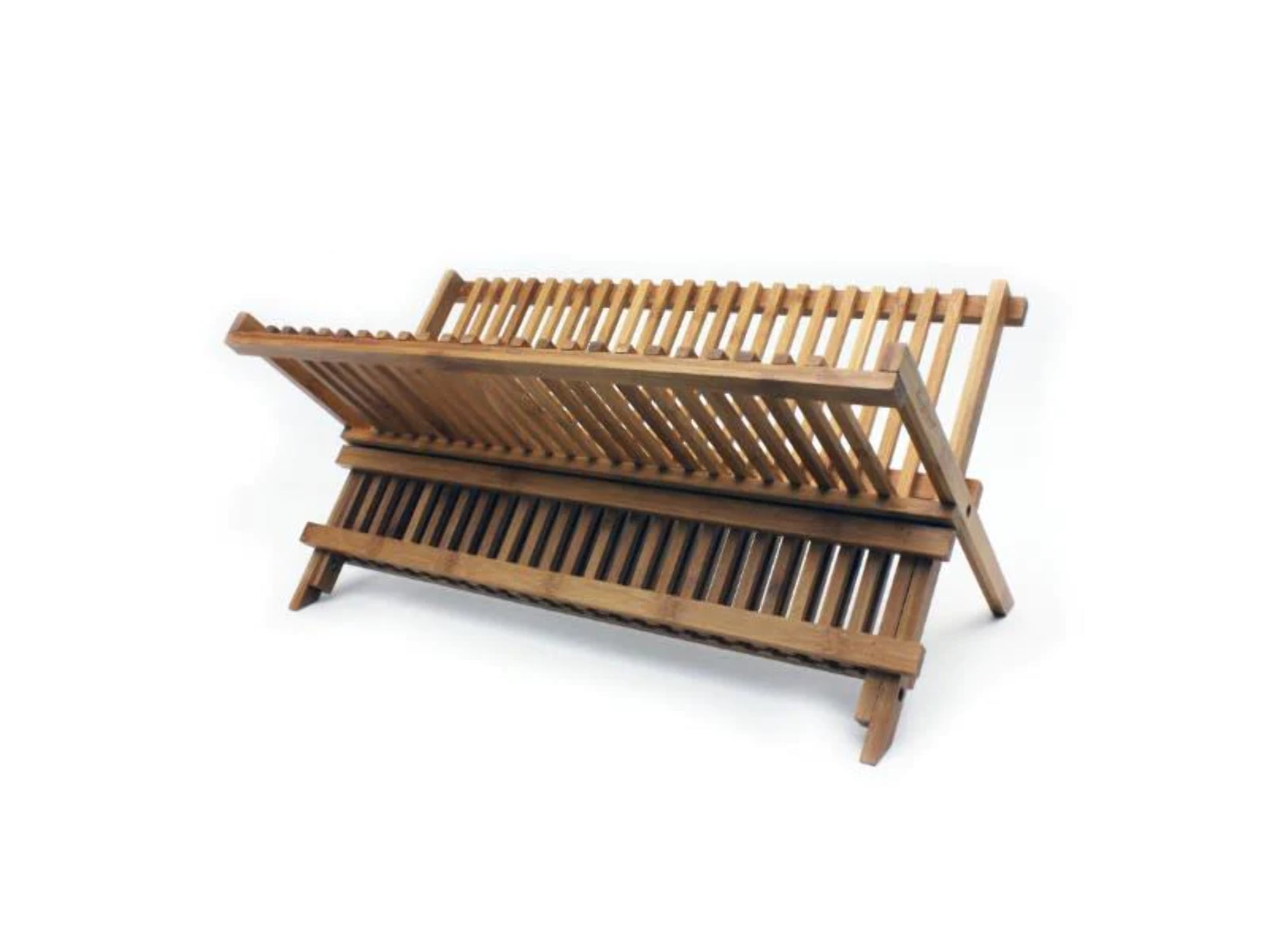 20" Natural Bamboo Foldable Dish Rack
