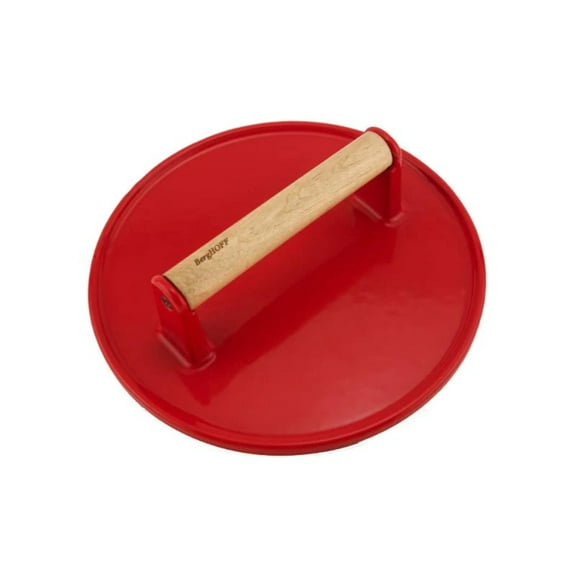 BergHOFF 2211471 Cast Iron Steak Press - Red