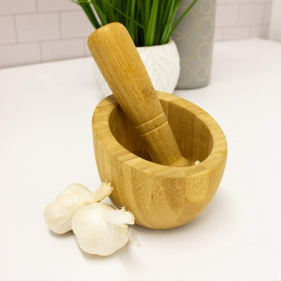 BergHOFF Bamboo 2Pc Natural Mortar and Pestle