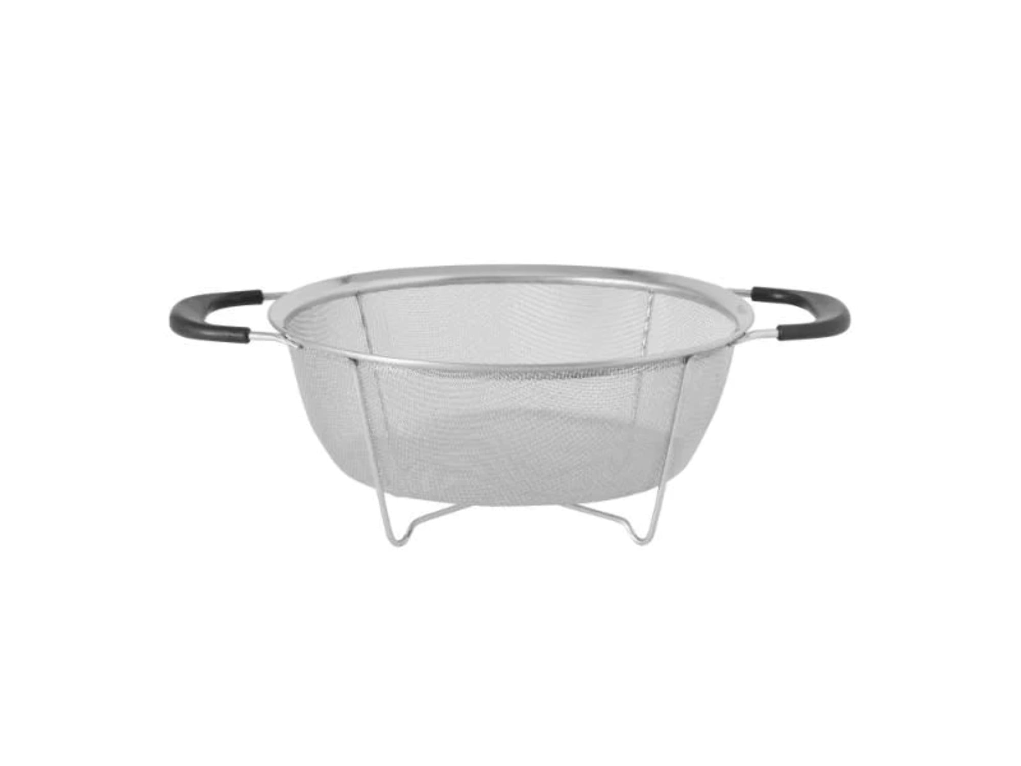 10" Stainless Steel Round Mesh Colander with TPR Handles