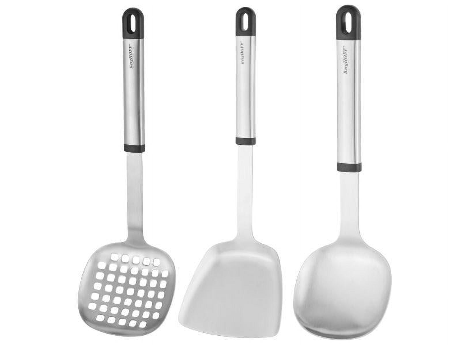 Essentials Stainless Steel 3-Piece Asian Cooking Utensil Set