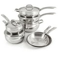thumbnail image 1 of BergHOFF Belly Shape 12pc 18/10 Stainless Steel Cookware Set, SS Lids, 1 of 10