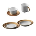 thumbnail image 1 of BergHOFF GEM Dinnerware Set 6Pc Place Setting, White & Gold, 1 of 5