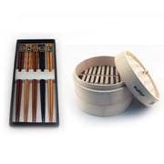 BergHOFF International Bamboo Steamer Set 11pc Steamer & Chopsticks
