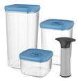 thumbnail image 1 of BergHOFF Leo 4Pc Vacuum Food Container Set, Blue, 1 of 9