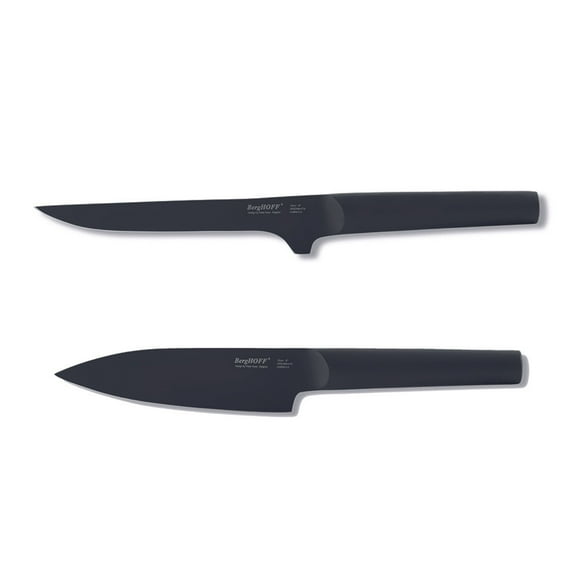 BergHOFF Ron 2pc Chef and Boning Knife Set, Black