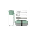 thumbnail image 1 of BergHOFF Leo Lunch Set, Water Bottle Flatware and Bento Box, Green, 1 of 2