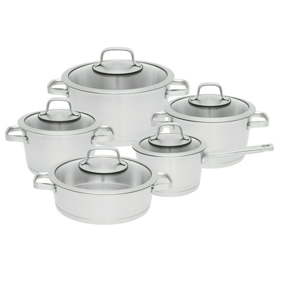 BergHOFF Manhattan 10Pc 18/10 Stainless Steel Cookware Set