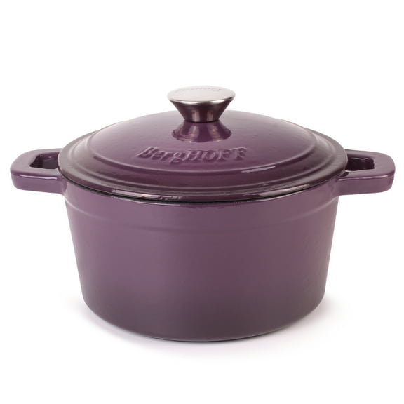 BergHOFF Neo Cast Iron 3qt. Round Dutch Oven 8" with Lid, Purple