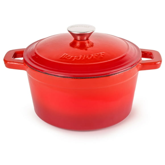 BergHOFF Neo 3qt Cast Iron Round Cov Dutch Oven, Red