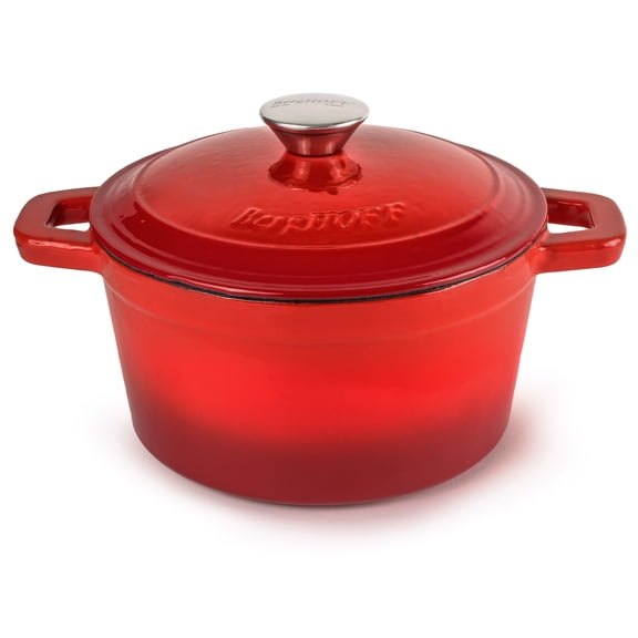 BergHOFF Neo Cast Iron 3qt. Round Dutch Oven 8" with Lid, Red