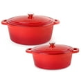 thumbnail image 1 of BergHOFF Neo 4pc Cast Iron Cookware Set, 5qt. & 8qt., Red, 1 of 8