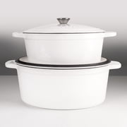 BergHOFF Neo 4pc Cast Iron Cookware Set, 5qt. & 8qt., White