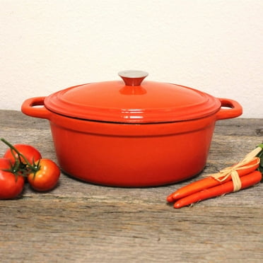 BergHOFF Neo 5qt Cast Iron Oval Cov Casserole, Orange