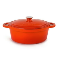 BergHOFF Neo Cast Iron 5qt. Oval Dutch Oven 11.5" with Lid, Orange
