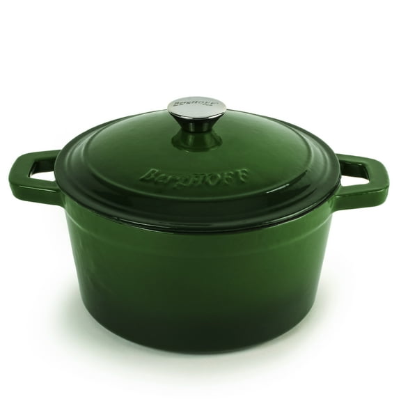 BergHOFF Neo Cast Iron 7qt. Round Dutch Oven 11" with Lid, Green