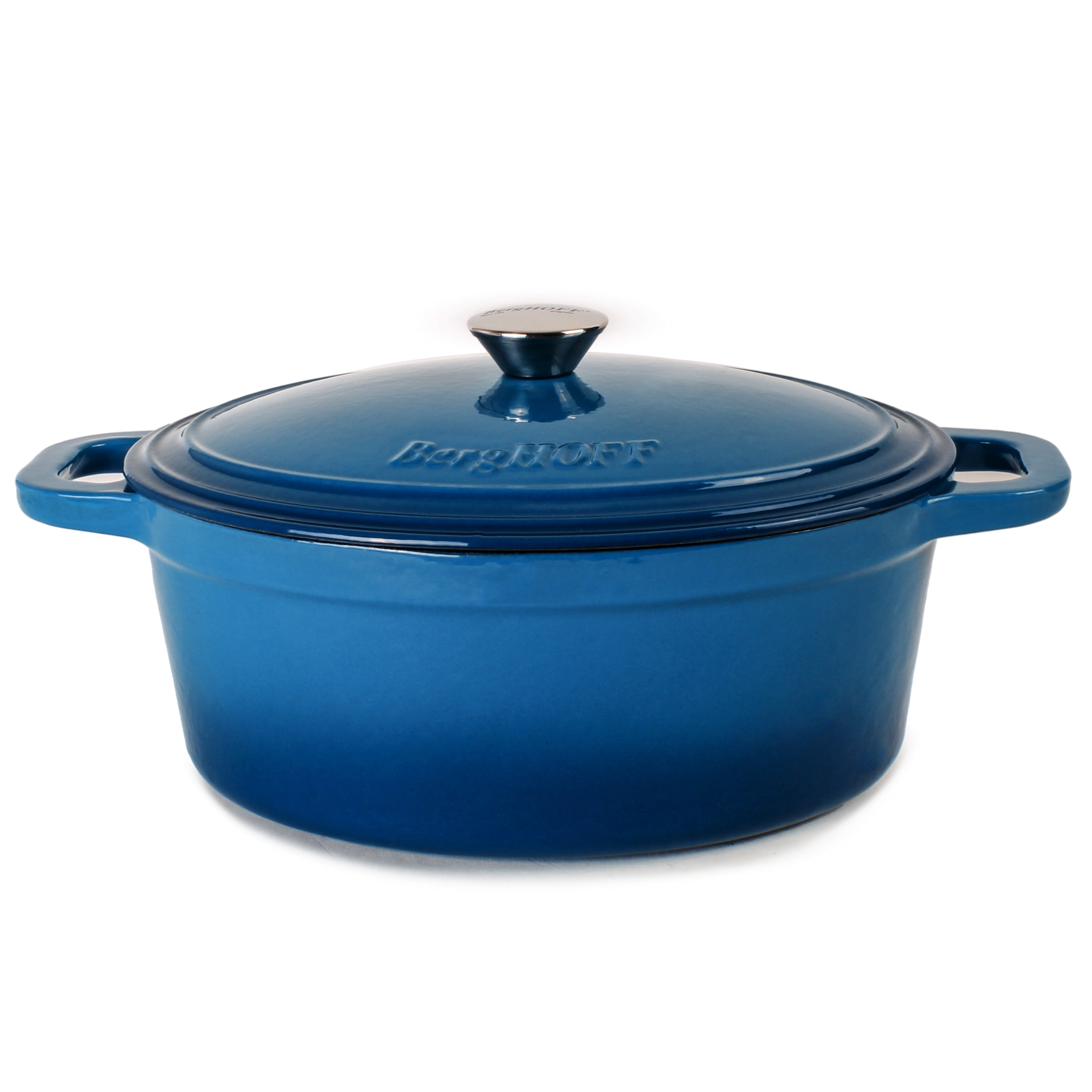 BergHOFF Neo Cast Iron 8qt. Oval Dutch Oven 13" with Lid, Blue