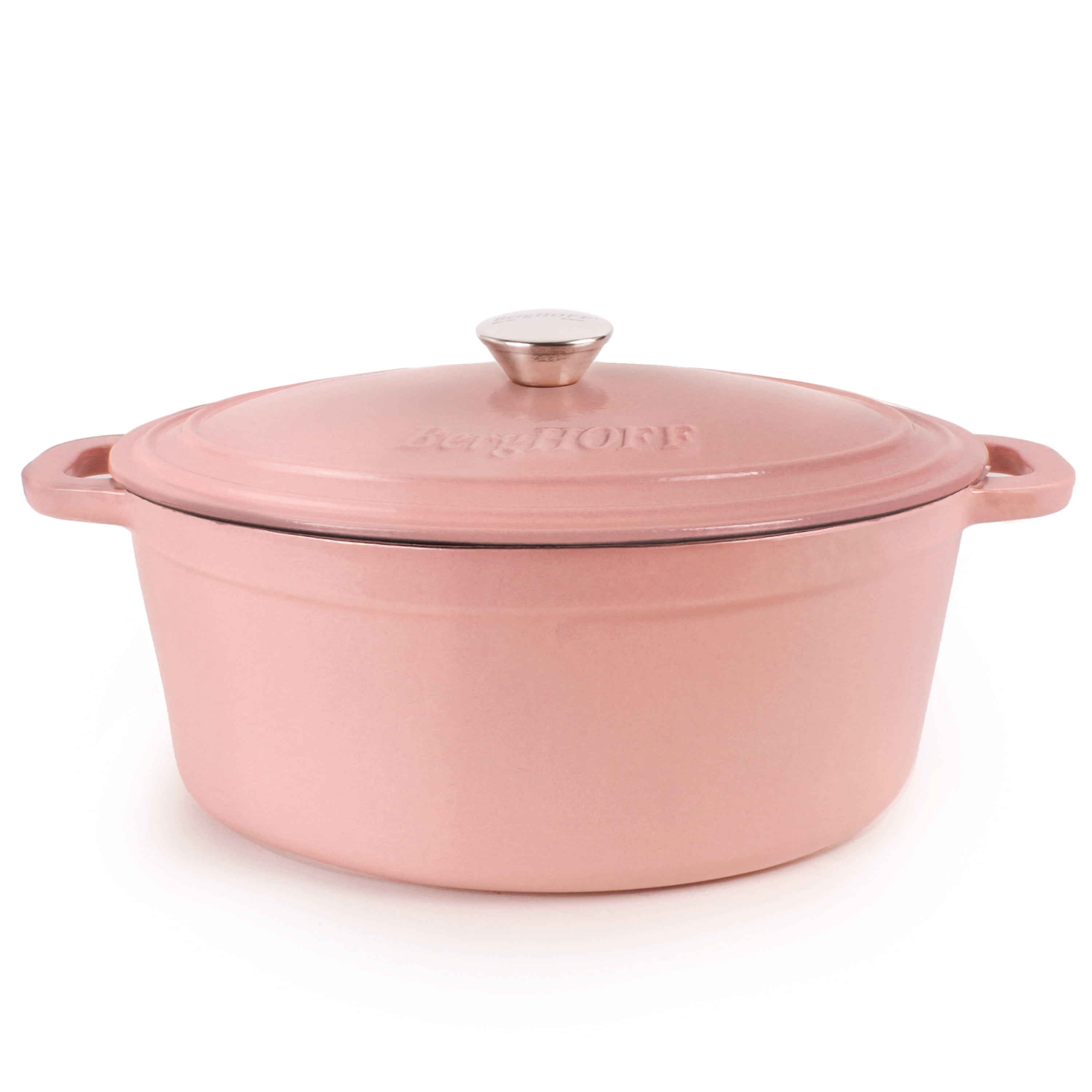 BergHOFF Neo Cast Iron 8qt. Oval Dutch Oven 13" with Lid, Pink