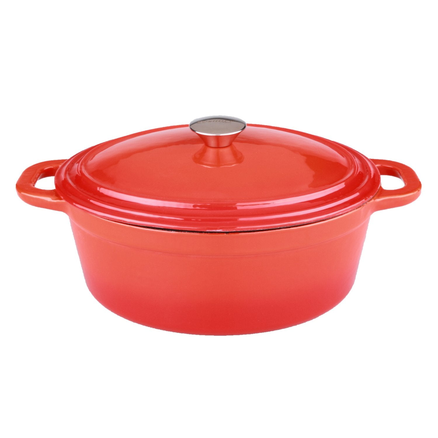 Neo 8qt Orange Enameled Cast Iron Oval Dutch Oven